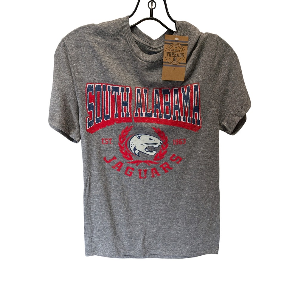 Rivalry Threads South Alabama Jaguars Graphic T-Shirt Mens Small‎ Heather Gray